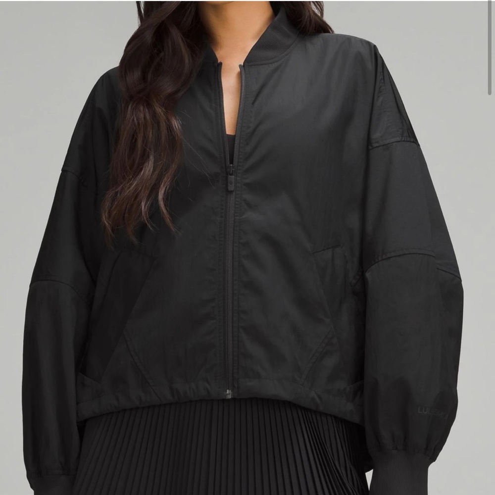 Lightweight Hem-Cinch Bomber Jacket